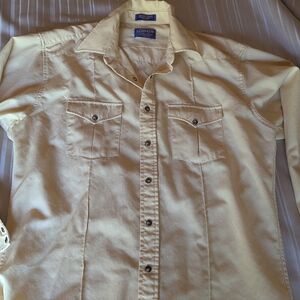 Pendleton Men's Beige Button-Down Shirt